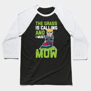 Lawn Mower Shirt I funny gardening gift Baseball T-Shirt